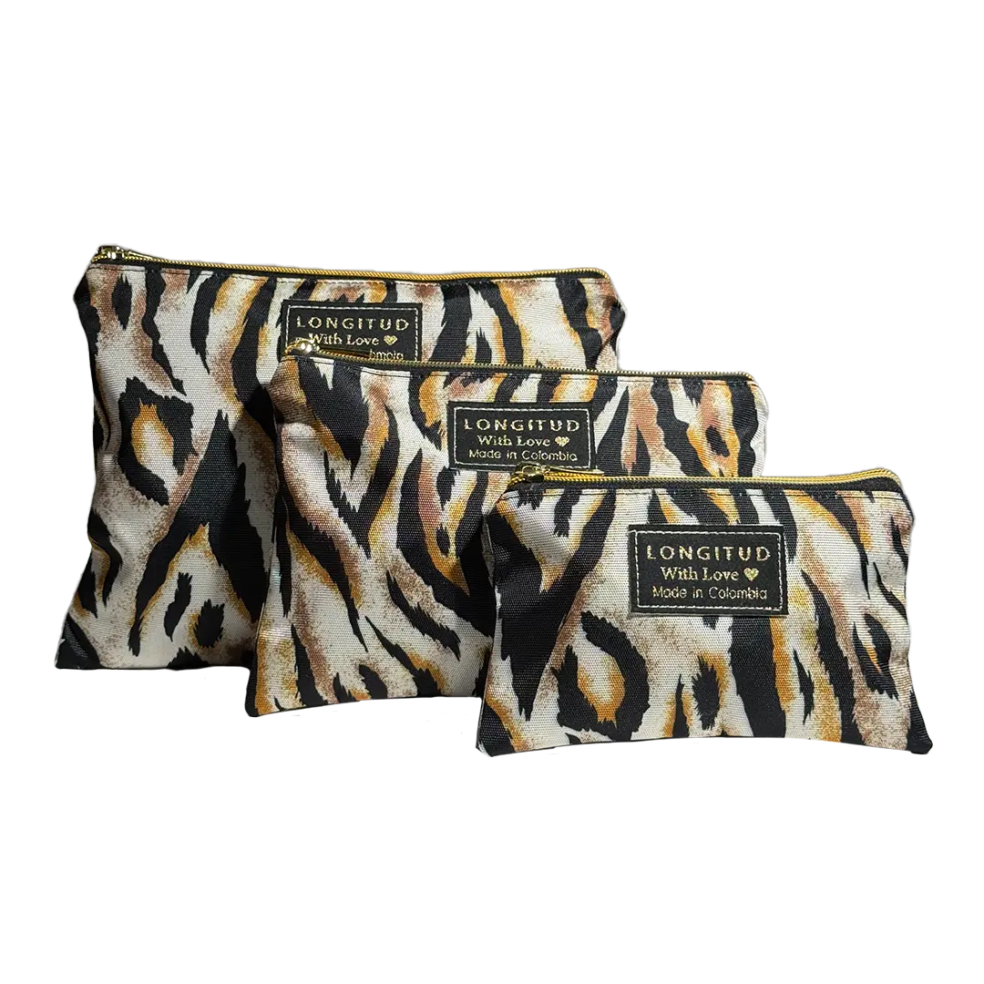 Estampado Tigre animal print negro, arena y miel
